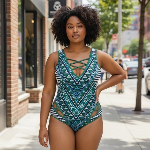 Fashion17 Other - Swimsuit Geometric Pattern
New